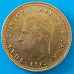 Una Peseta de 1975 com *78* na estrela