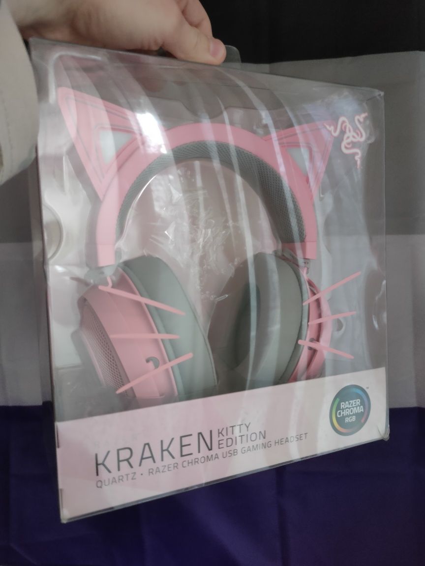 Гарнитура / Наушники Razer Kraken Kitty Edition Quartz RGB USB