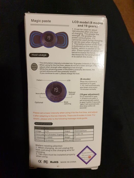 Nowy  elektroniczny minimasażer.