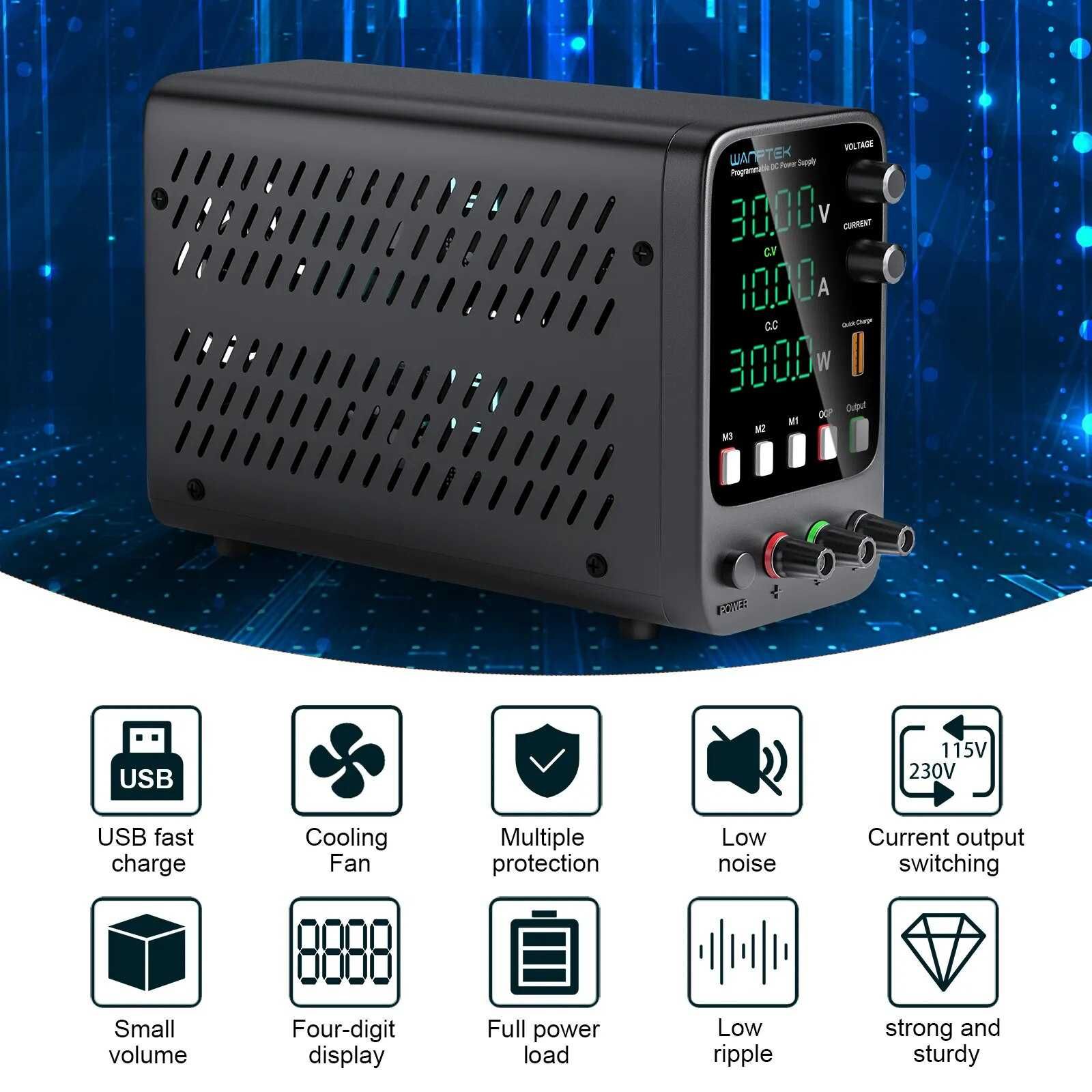 Лабораторний блок живлення Wanptek APS3010H 30V 10A 300W