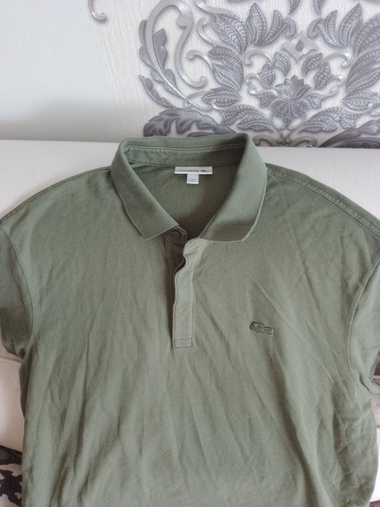 Koszulka męska polo Lacoste 3 XL cotton