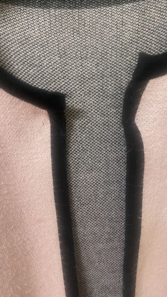 Sweter damski różowo szary