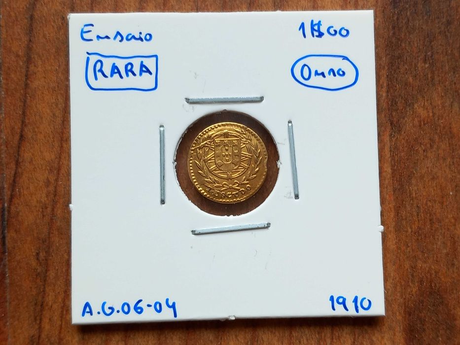 Moeda 1$00 1910 em Ouro (Ensaio) - RARA!!!