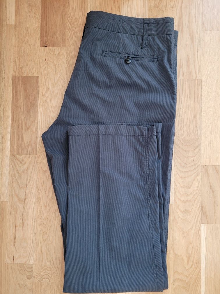 Spodnie materiałowe męskie eleganckie/garniturowe w kant