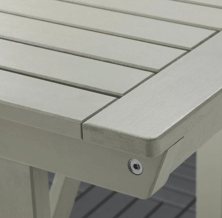 IKEA BONDHOLMEN Stół barowy + 4 krzes bar, Bondholmen szara bejca