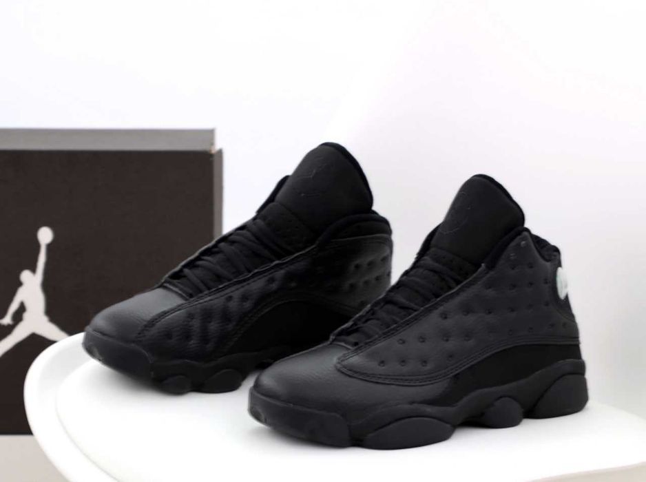 Кросівки Nike Air Jordan 13 Triple Black premium