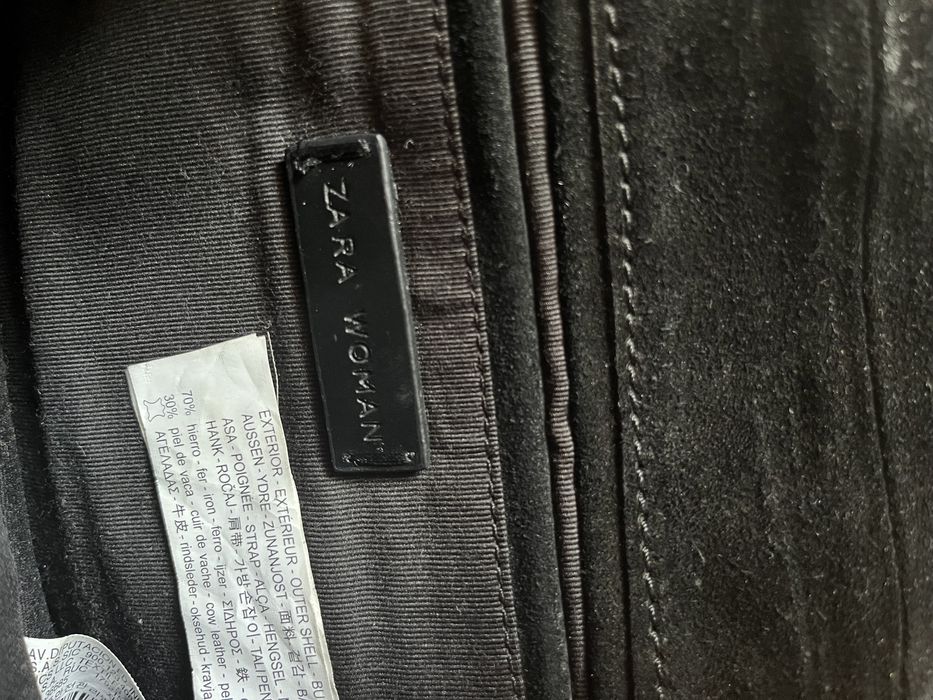 Zara Woman Torebka na ramię skóra naturalna