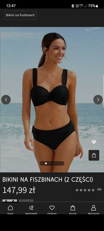 bikini na fiszbinach 52 100D 95E jak nowe