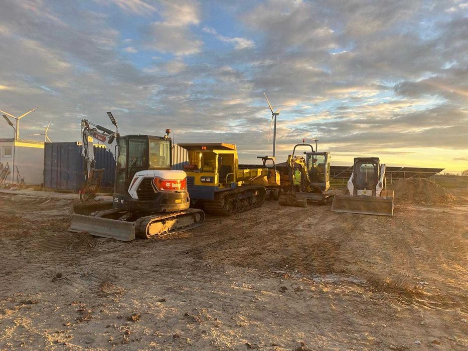 Wynajem -Koparki , Ładowarki, Rozściełacza ,Walca / Usługi Budowlane