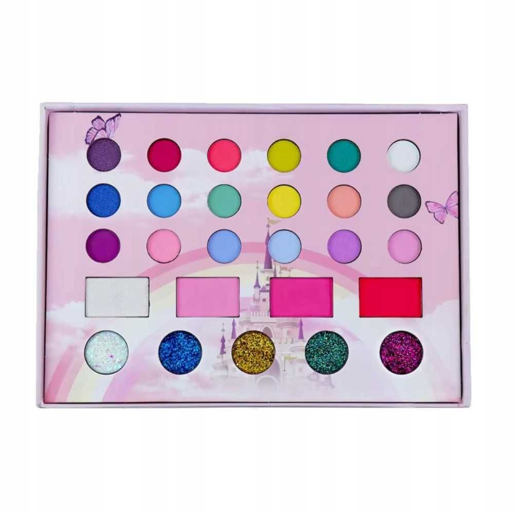 Zestaw do makijażu kosmetyki w kuferku makeup dla dzieci jednorożec