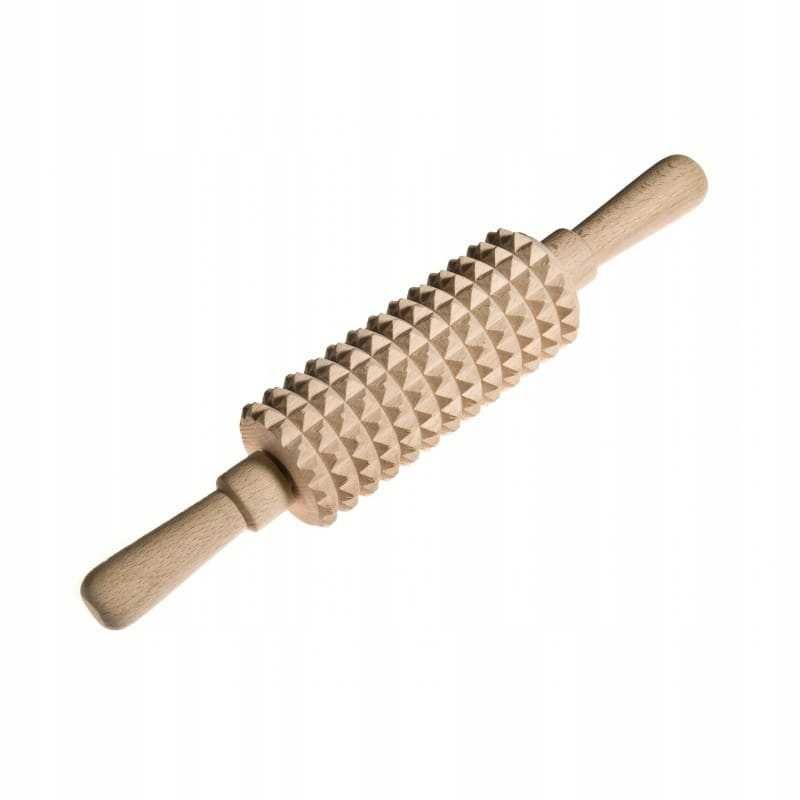 WAŁEK DREWNIANY DO MIĘSA Kotletów Steków Nakłuwacz ROLLER 28 cm.