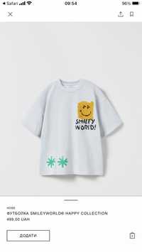 Футболка Zara smileyworld happy collection 13-14 років 164см