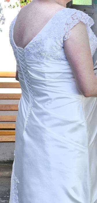 Plus size, suknia ślubna xxl rozmiar 48-50 dla wysokiej puszystej