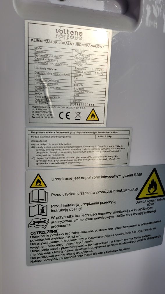 Klimatyzator Volteno VO1982