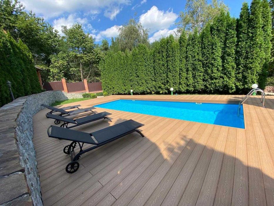 3-этажный Дом (500м2) 30 соток, с шикарным бассейном, Лесники