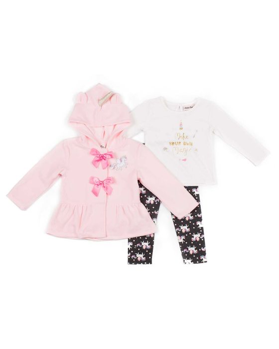 Новая костюм: флисовая кофта, реглан, леггинсы с единорогами, 2-3Т /98