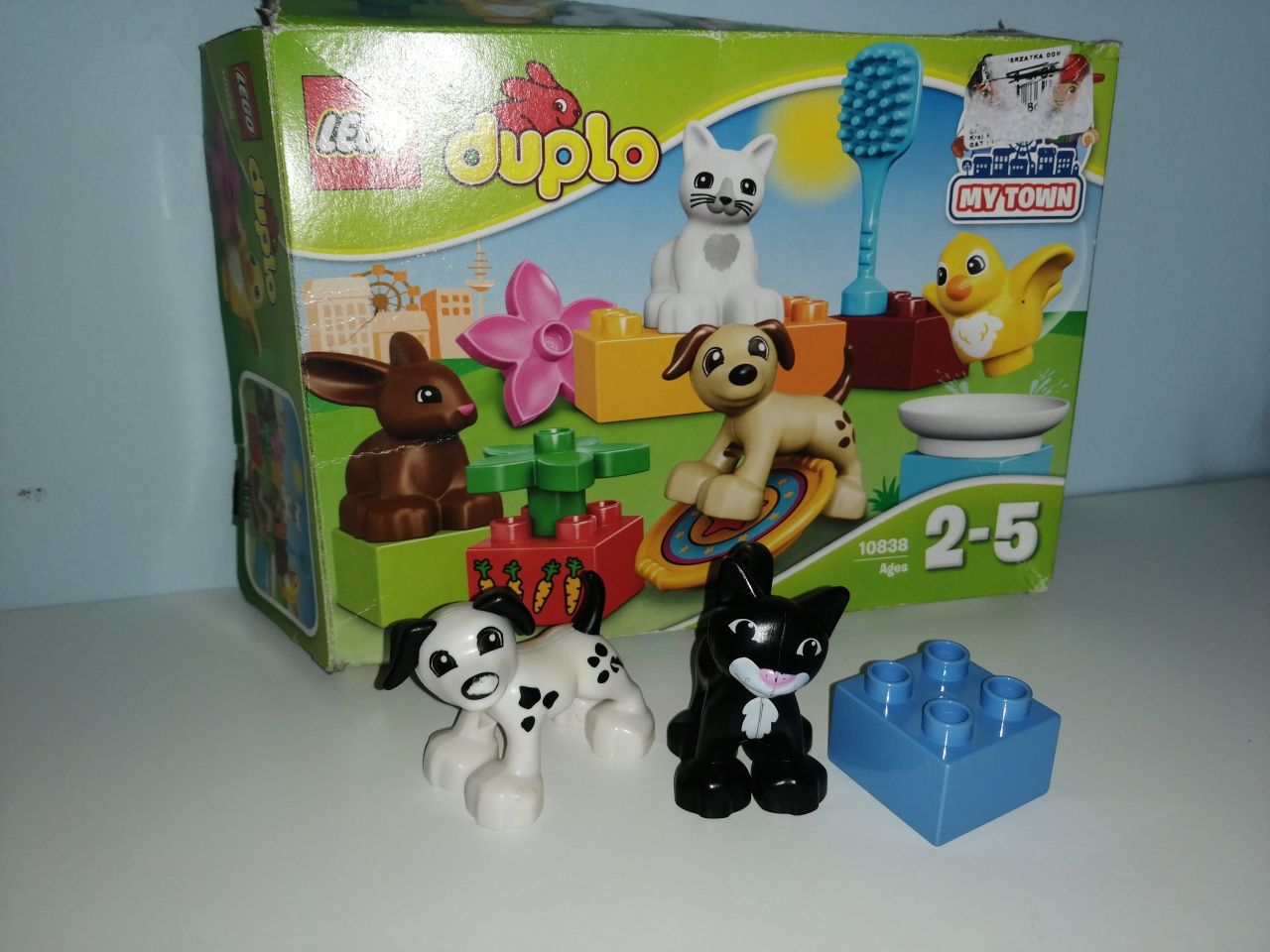 Klocki lego duplo 10838, zwierzęta, kot, pies, ptak, królik zwierzątka