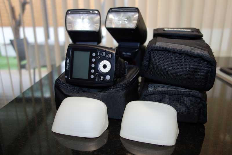 Conjunto 2 Flashes Phottix Mitros+ e Trigger Phottix Odin II para Sony