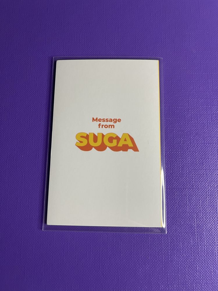 Suga message card