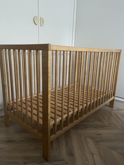 Łóżeczko dziecięce Ikea z materacem Hilding