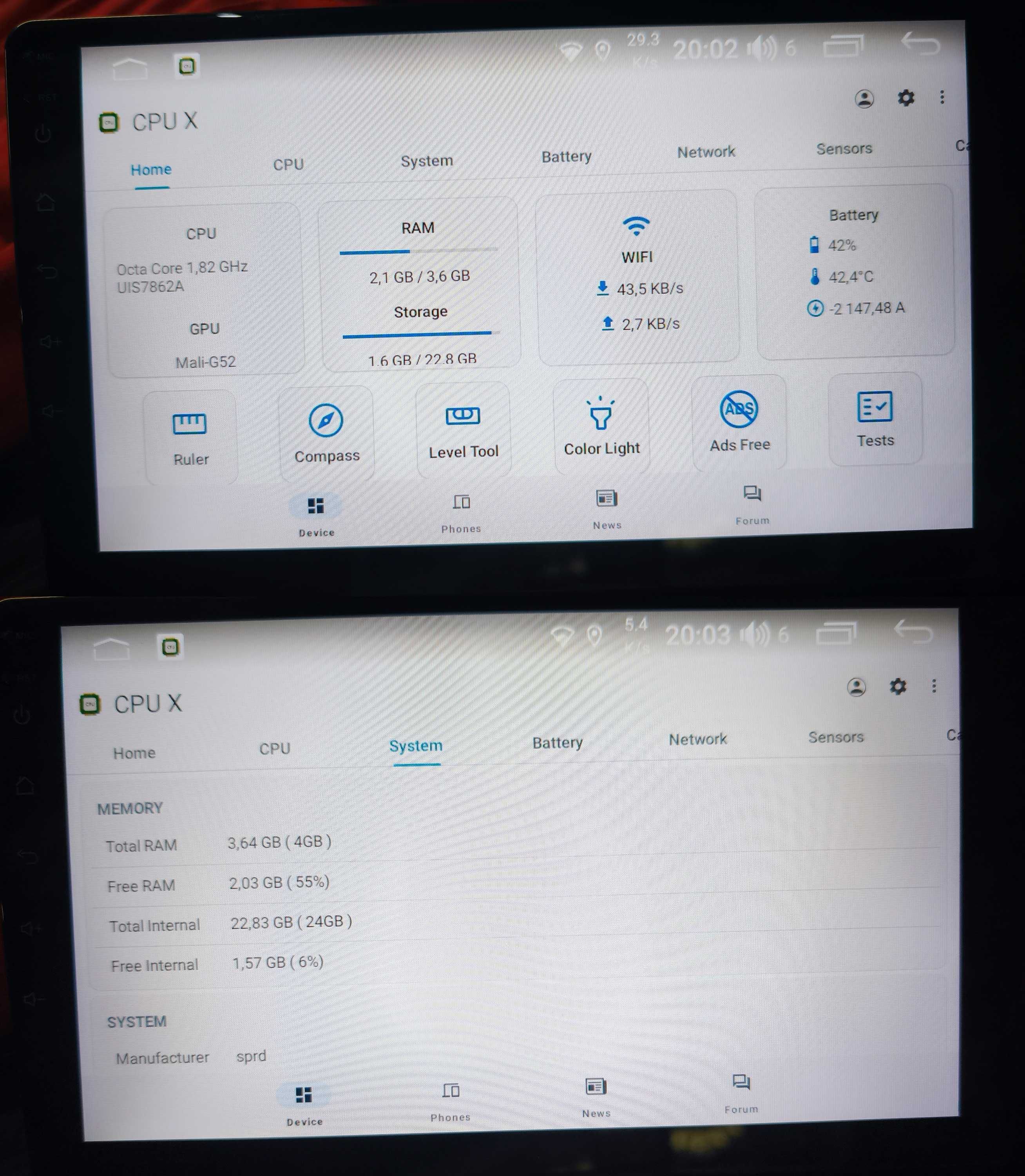 Radio stacja android GMS 9985T 4GB+32GB / UIS7862a / peugeot / CAN-BUS
