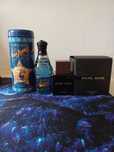 Perfumy Lalique Encre Noire + Versace Blue Jeans
