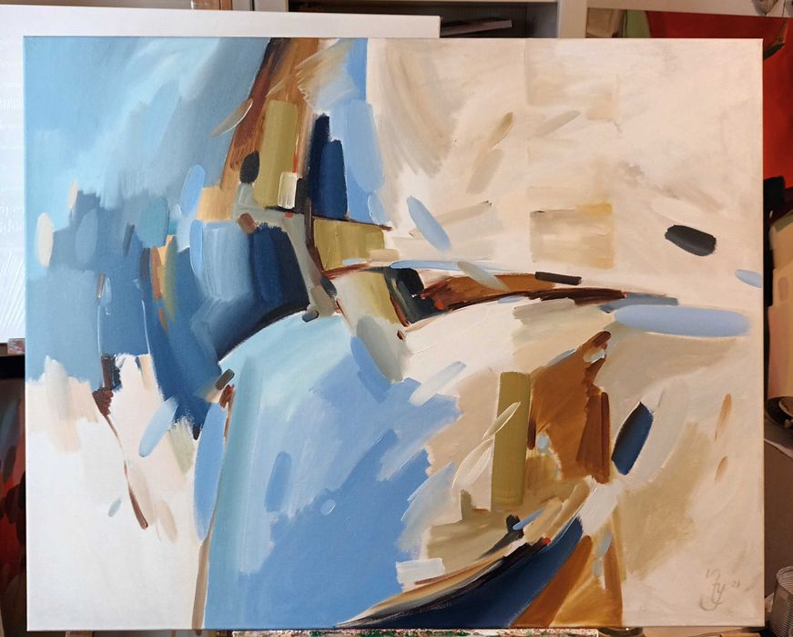 Quadro "Abstracto " 100x80cm, óleo sobre tela