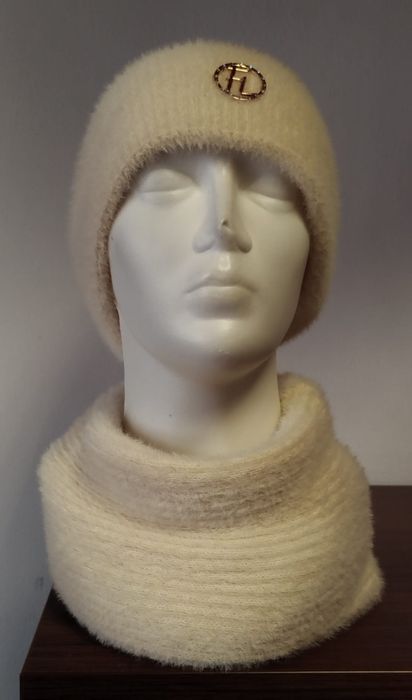 Czapka I komin komplet alpakowy