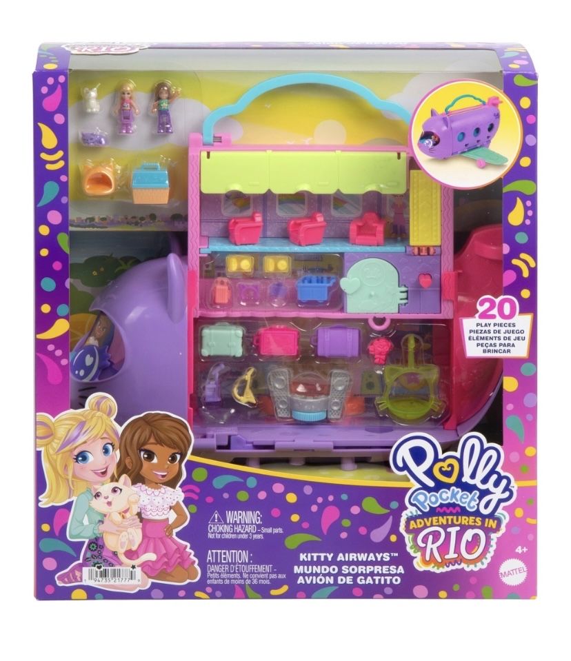 Polly Pocket kitty airways кошеня plane кітті літак mattel