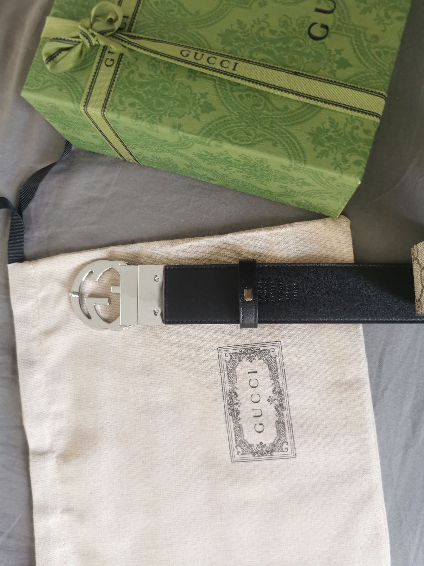 Pasek Gucci riversible Supreme GG belt leather