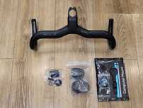 Zestaw kierownica carbon Creston IC SL 400x100 + akcesoria NOWA