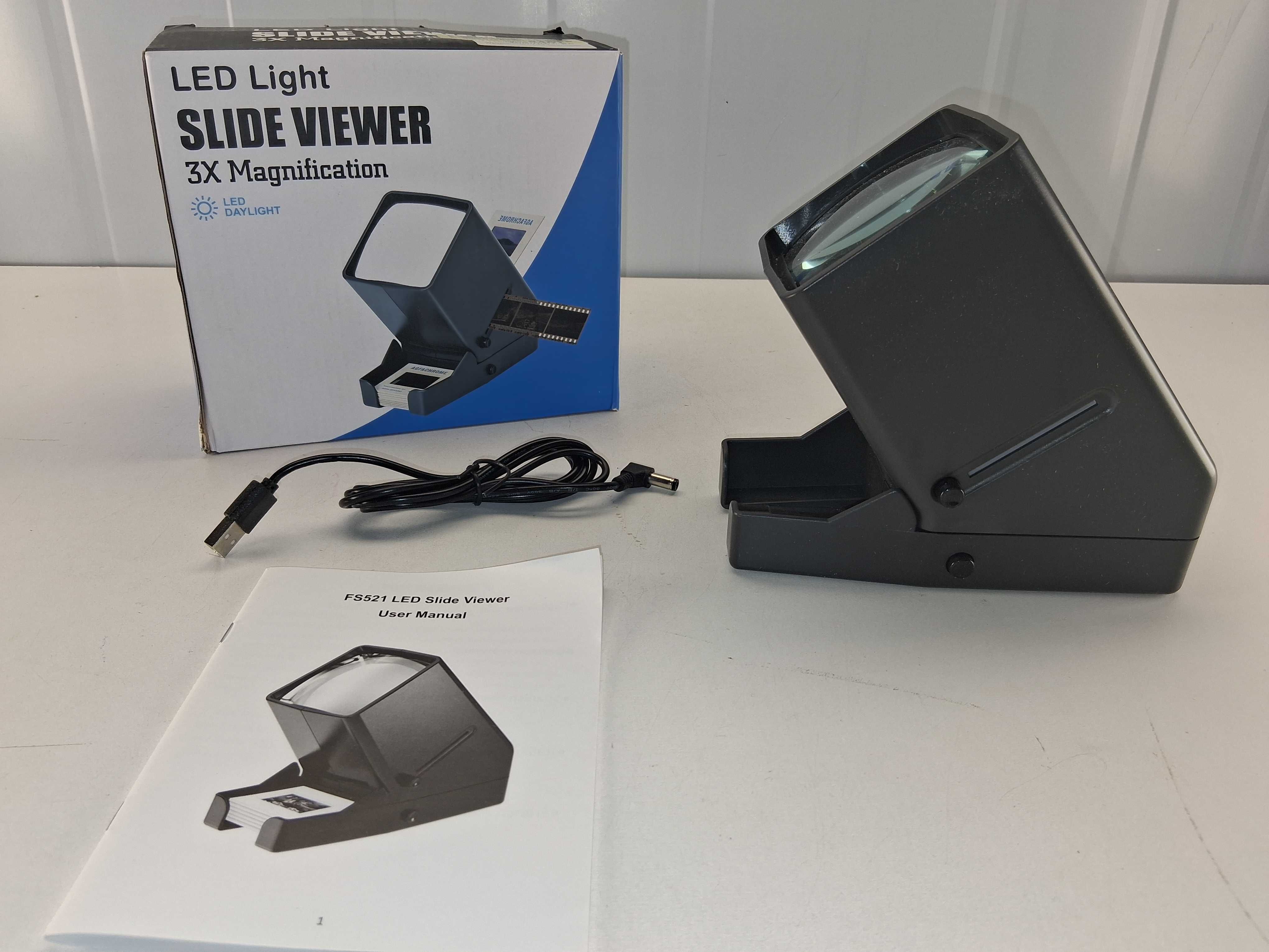 L126 LED Light Slide Viewer 3x Magnification Podświetlana Lupa