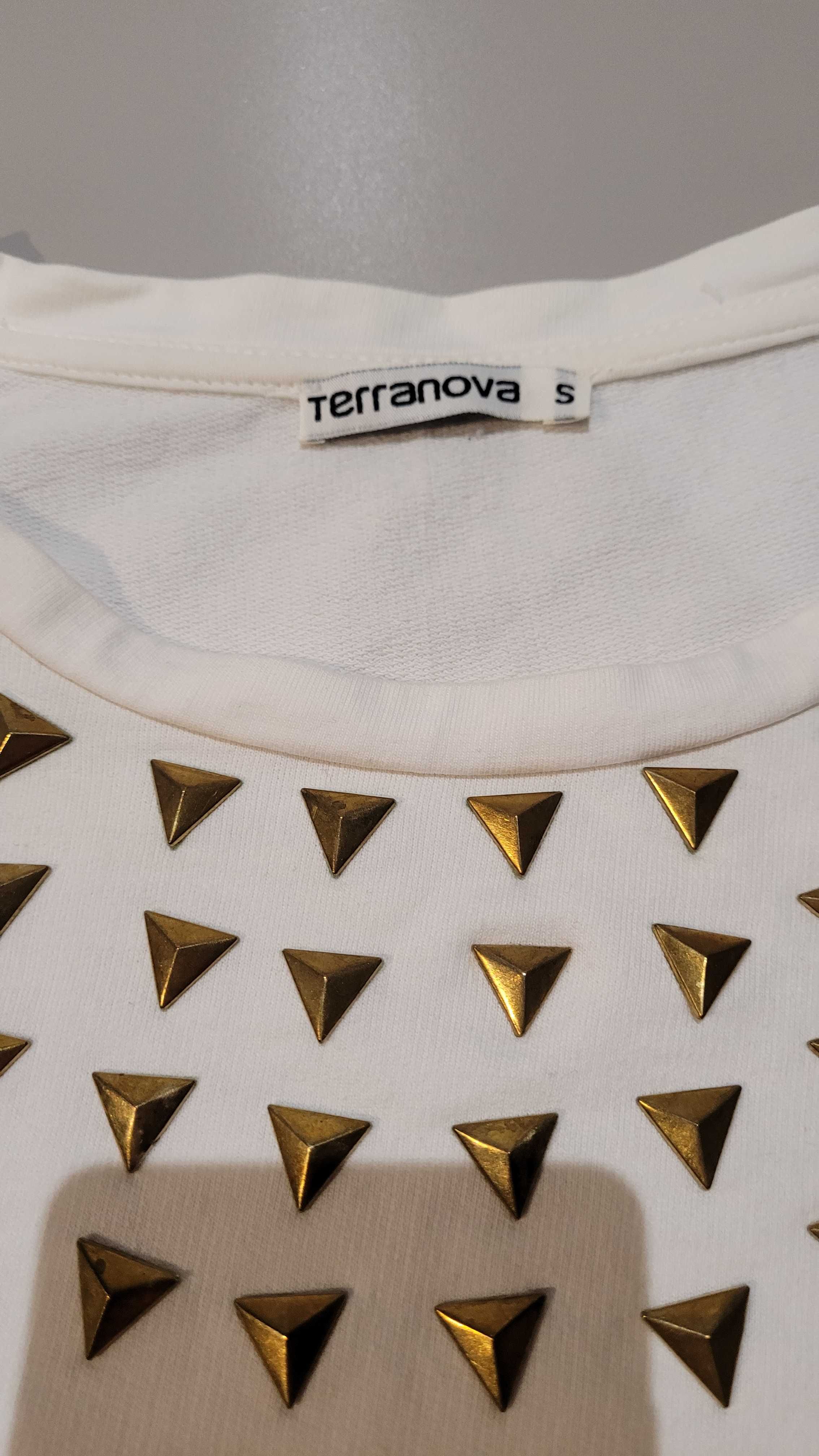 Bluza biała z cekinami Terranova S 36