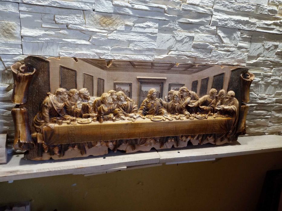 Ostatnia Wieczerza-Plaskorzezba-Drewno