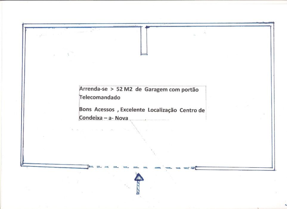 52 M2 , Garagem Centro de Condeixa , c/ portão Telecomandado