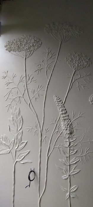 Барельєф Ботанічний барел'єф Ліпнина на стінах Розпис стін