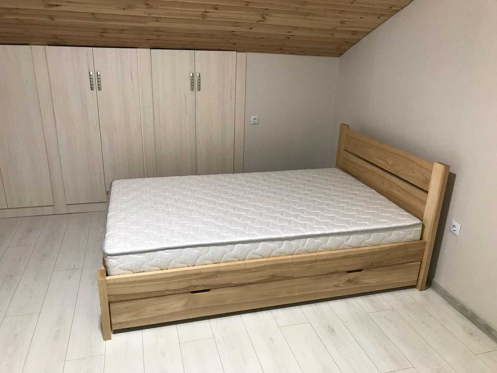 Ліжко Атлас двоспальне дерев'яне/Кровать дерев'янная