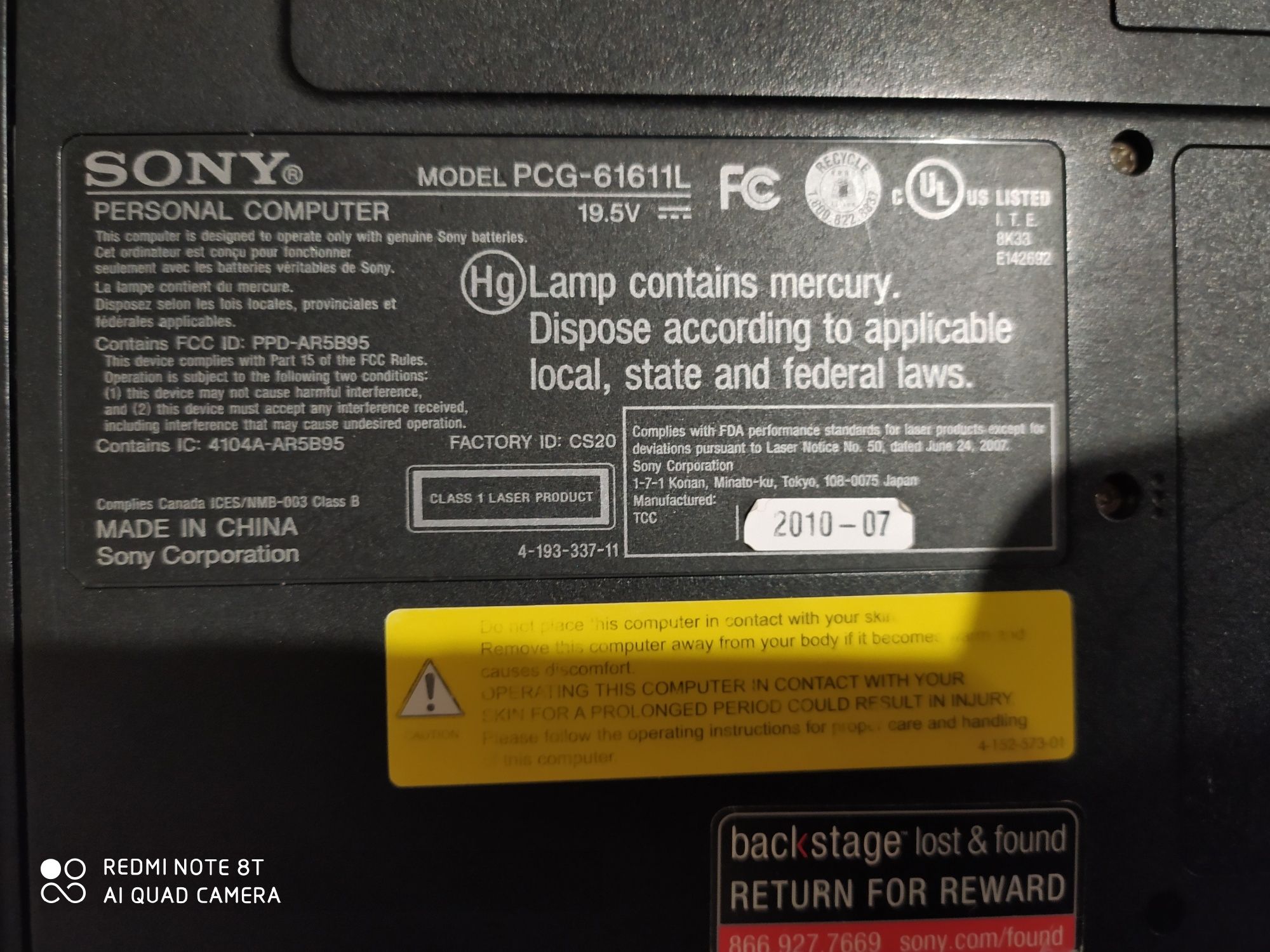 Продам ноутбук SONY PCG-6161L
