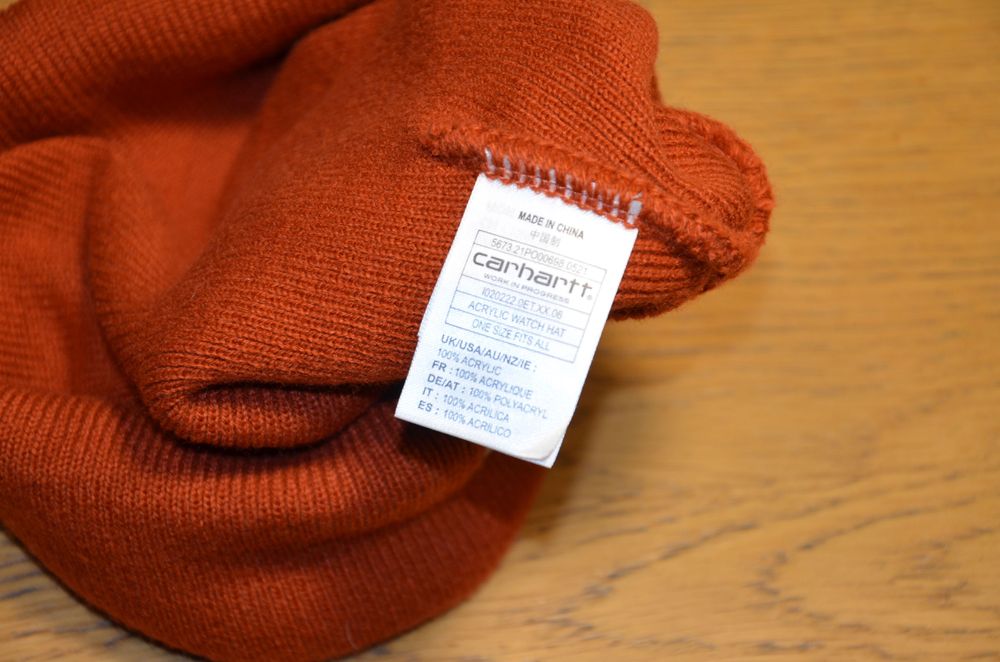 czapka męska Carhartt pomarańczowa