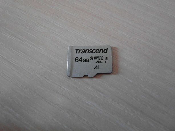Скоростная карта памяти Transcend microSD на 64Гб