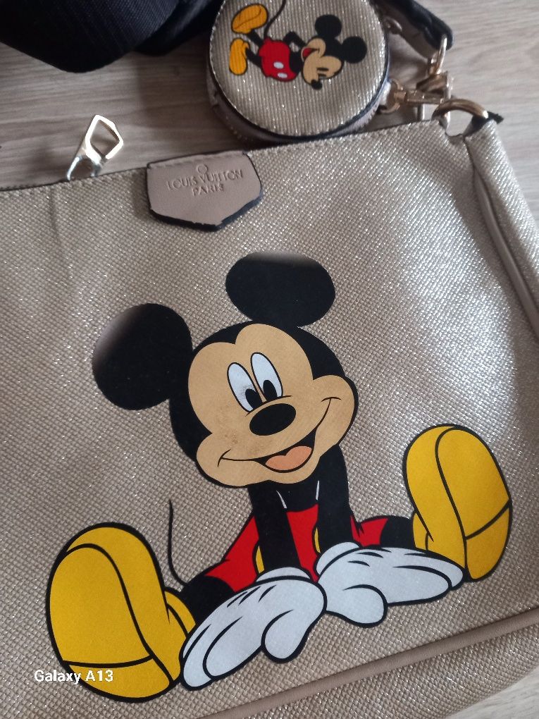 Louis vuitton Mickey Mouse torebka na ramię złota