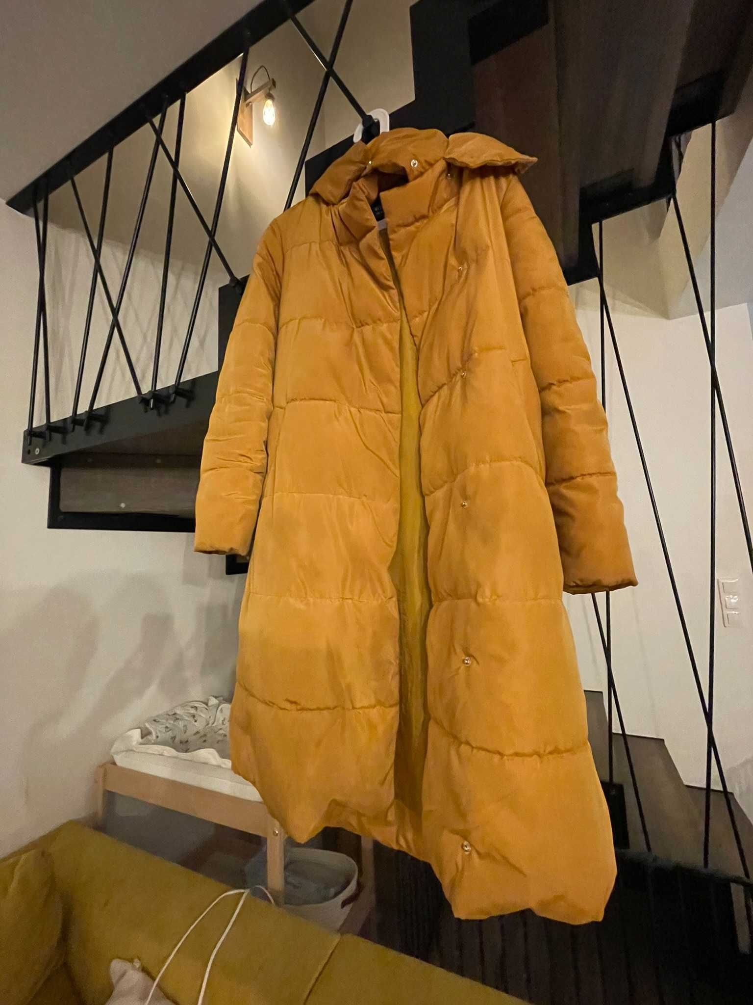 Kurtka Eva Minge musztardowa 34 Oversize
