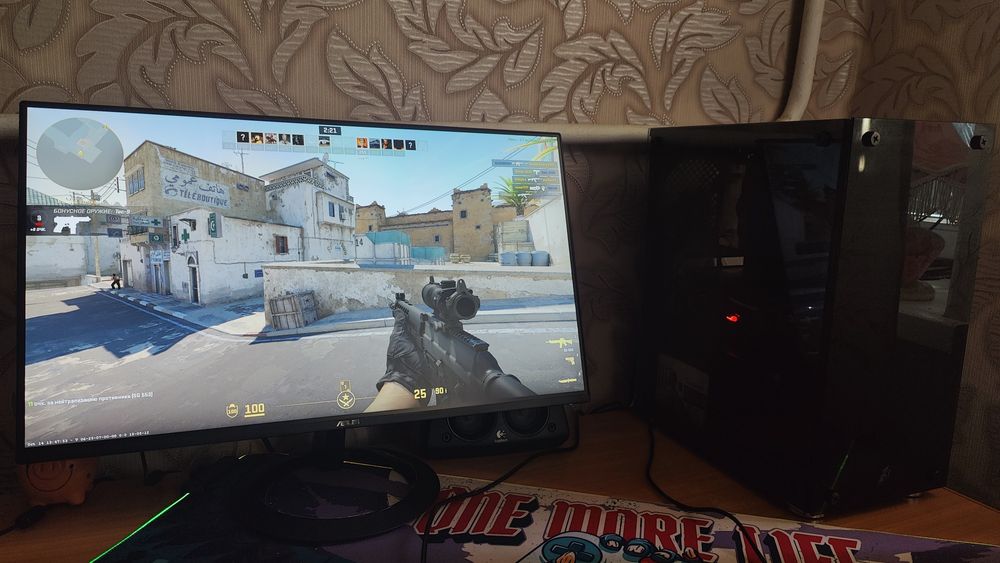 Игровой ПК 1STPLAYER+Монитор/GTX1650super/R5 3600/16OZU/SSD+HDD