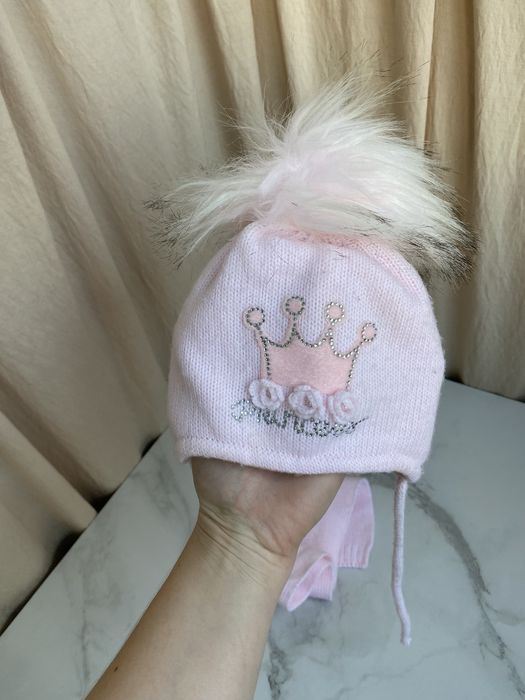 Набір шапка шарф зимова тепла на флісі 0-6 місяців