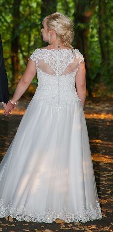 Suknia ślubna biała z koronką,CENA DO NEGOCJACJI!!!