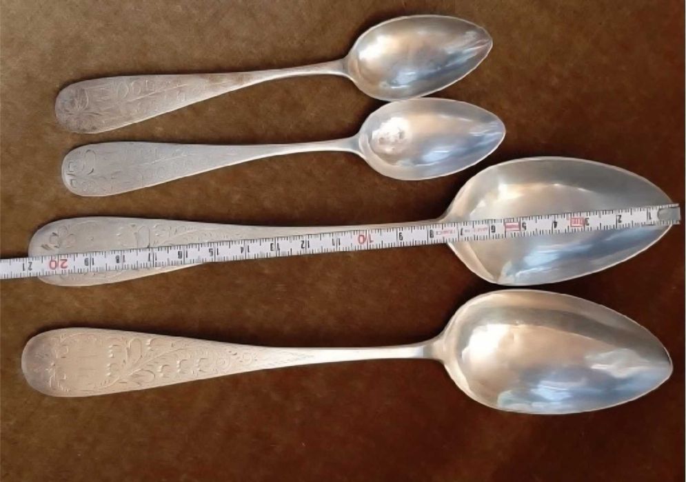Łyżki plus łyżeczki srebro p.800