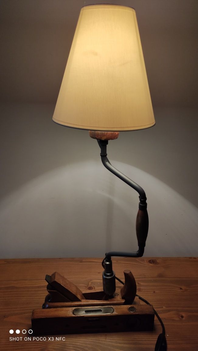 Lampa, rękodzieło, styl industrialny, loft, prezent.
