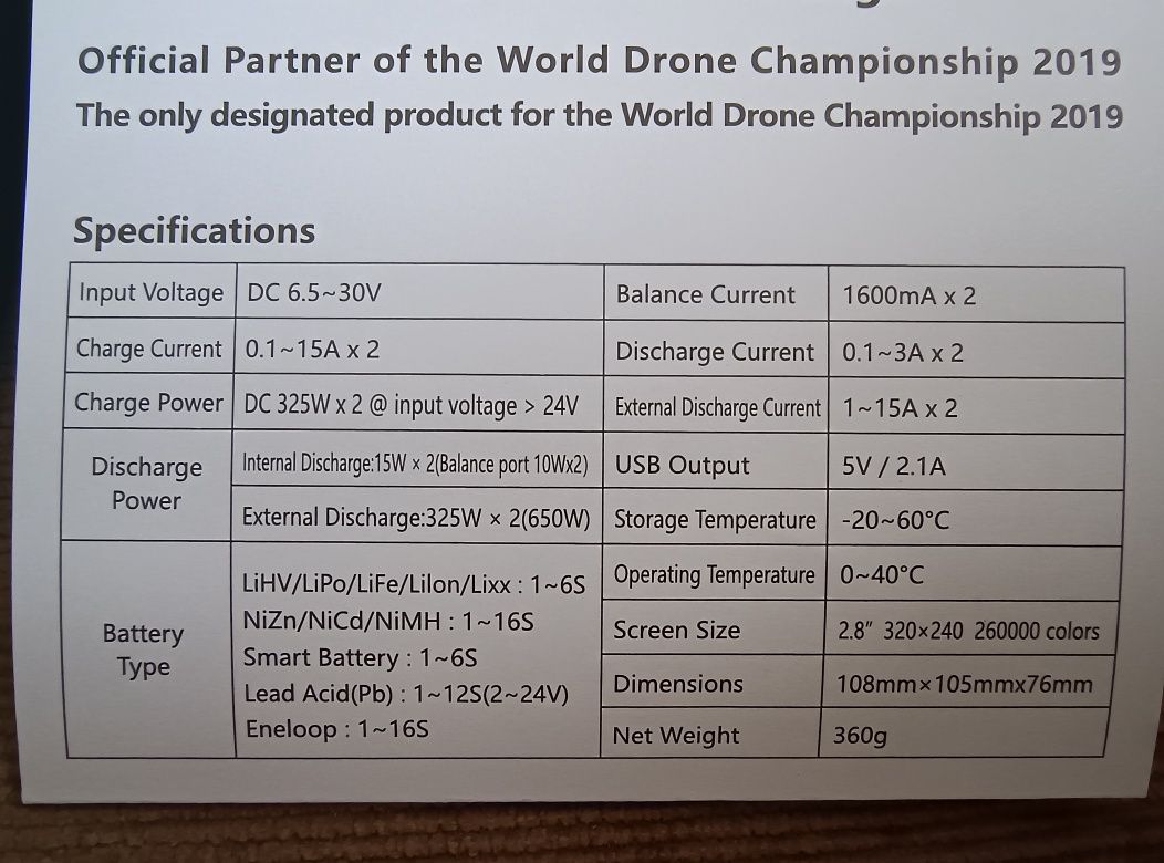 Hota D6 dual charger dc650w 15a,зарядка,бж,балансир.