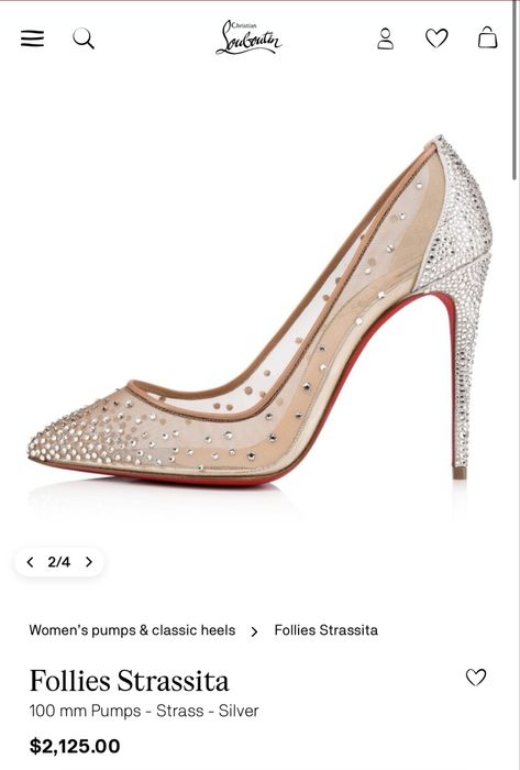 Туфли-лодочки Christian Louboutin Follies Strass в сетку