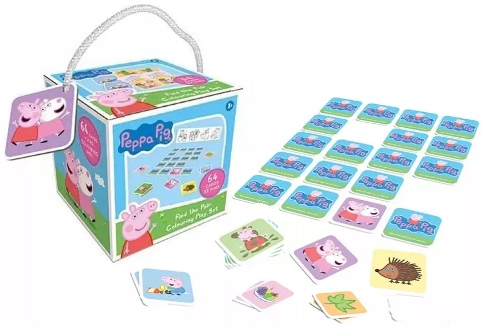 Jiri Models Gra Memory dla dzieci Świnka Peppa Pig kolorowanka 3+